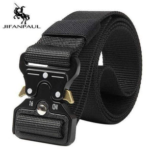 Genuine Men's Military Tactical Belt High Quality Nylon Alloy Fashion Metal Buckle Elastic Men's Training Battle Belt