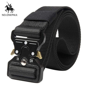 Tactical Belt Military High Quality Nylon Men's Training Belt Metal Multifunctional Buckle Outdoor Sports Hook New