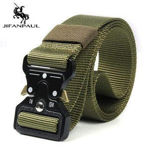Genuine Men's Military Tactical Belt High Quality Nylon Alloy Fashion Metal Buckle Elastic Men's Training Battle Belt