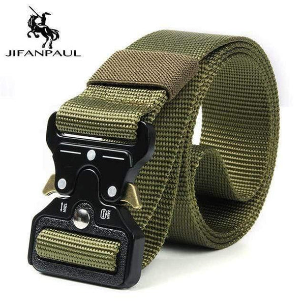 Genuine Men's Military Tactical Belt High Quality Nylon Alloy Fashion Metal Buckle Elastic Men's Training Battle Belt