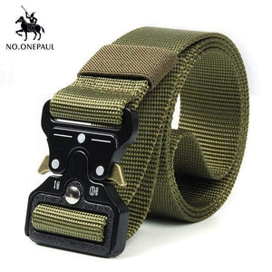 Tactical Belt Military High Quality Nylon Men's Training Belt Metal Multifunctional Buckle Outdoor Sports Hook New