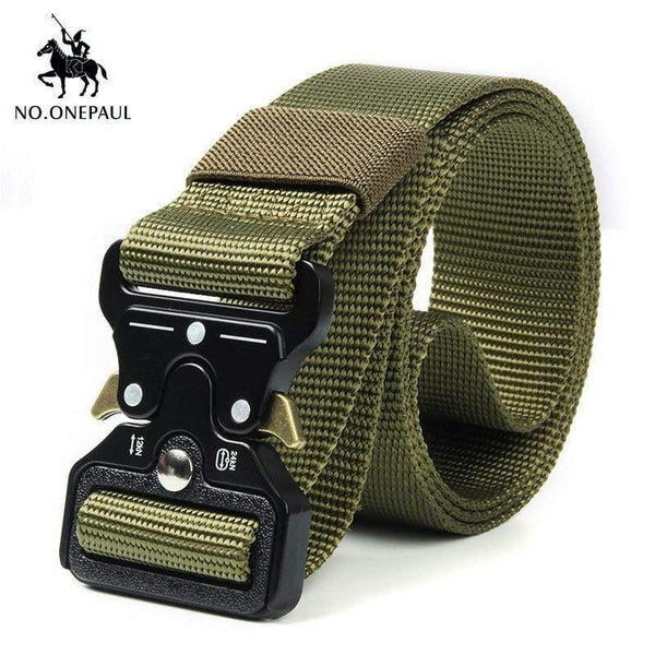 Tactical Belt Military High Quality Nylon Men's Training Belt Metal Multifunctional Buckle Outdoor Sports Hook New