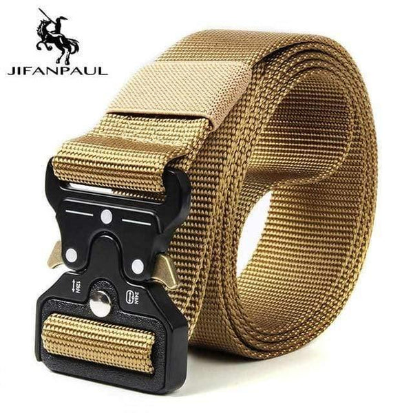 Genuine Men's Military Tactical Belt High Quality Nylon Alloy Fashion Metal Buckle Elastic Men's Training Battle Belt