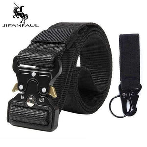 Genuine Men's Military Tactical Belt High Quality Nylon Alloy Fashion Metal Buckle Elastic Men's Training Battle Belt
