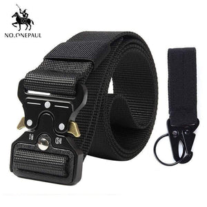 Tactical Belt Military High Quality Nylon Men's Training Belt Metal Multifunctional Buckle Outdoor Sports Hook New