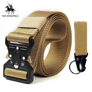 Tactical Belt Military High Quality Nylon Men's Training Belt Metal Multifunctional Buckle Outdoor Sports Hook New