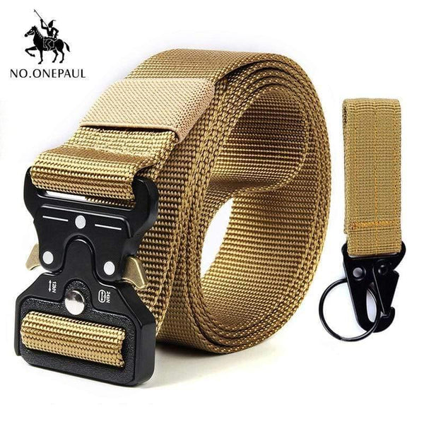 Tactical Belt Military High Quality Nylon Men's Training Belt Metal Multifunctional Buckle Outdoor Sports Hook New