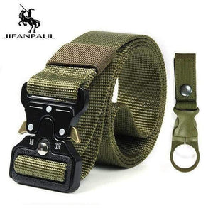 Genuine Men's Military Tactical Belt High Quality Nylon Alloy Fashion Metal Buckle Elastic Men's Training Battle Belt