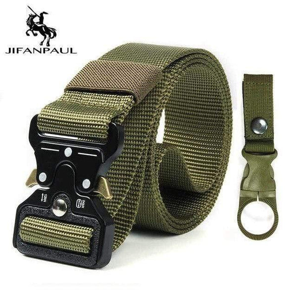 Genuine Men's Military Tactical Belt High Quality Nylon Alloy Fashion Metal Buckle Elastic Men's Training Battle Belt