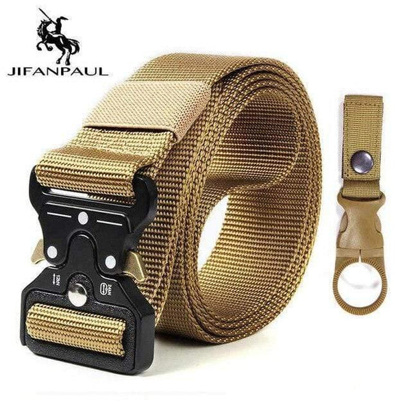 Genuine Men's Military Tactical Belt High Quality Nylon Alloy Fashion Metal Buckle Elastic Men's Training Battle Belt