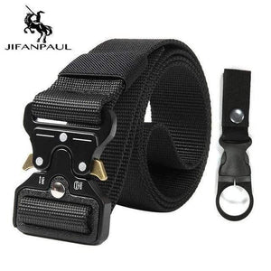 Genuine Men's Military Tactical Belt High Quality Nylon Alloy Fashion Metal Buckle Elastic Men's Training Battle Belt