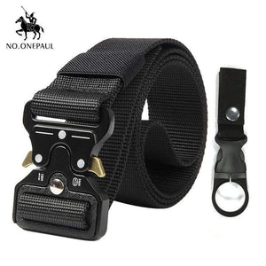 Tactical Belt Military High Quality Nylon Men's Training Belt Metal Multifunctional Buckle Outdoor Sports Hook New