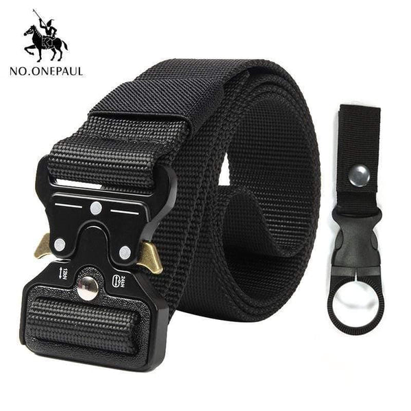 Tactical Belt Military High Quality Nylon Men's Training Belt Metal Multifunctional Buckle Outdoor Sports Hook New