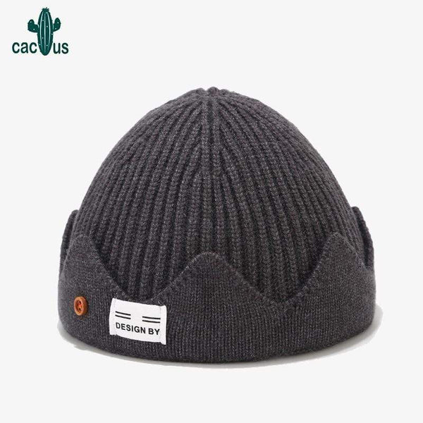 Planet Gates Knitted Wool Cap，Warm Winter Hats For Men & Women Knitted Hat Beanie，Crown Hat