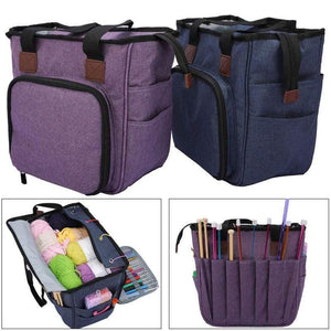 Planet Gates Knitting Storage Bag Yarn Wool Tote Bag For Crochet Hook Knitting Needles Craft Yarn Bag Sewing Tools Accessories Organizer Case