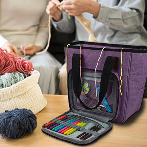 Planet Gates Knitting Storage Bag Yarn Wool Tote Bag For Crochet Hook Knitting Needles Craft Yarn Bag Sewing Tools Accessories Organizer Case