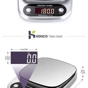 Planet Gates KONCO Kitchen Digital Scale, 10kg/0.1g Portable Mini Digital Food Scale, Pocket Case Jewelry Weight Balance Electronic Scale