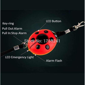 Planet Gates KopiLova 10pcs Beatles Women Personal Alarm Anti Rob Alarm 120dB Security Siren Alarm Attack Protection Self Defense for help