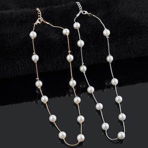 Korean Fashion Pearl Pendant Choker Necklace Women's Wedding Party Clavicle Chain Accessories Gifts For The New Year Jewellery