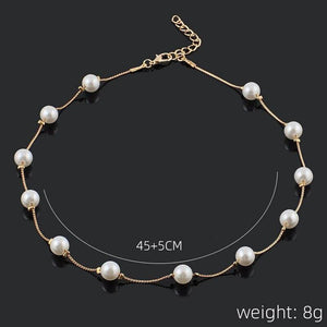 Korean Fashion Pearl Pendant Choker Necklace Women's Wedding Party Clavicle Chain Accessories Gifts For The New Year Jewellery
