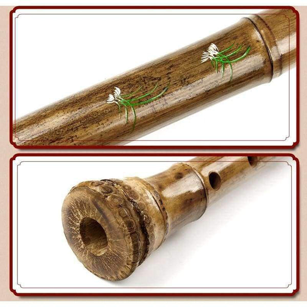 Planet Gates Korean Style Shakuhachi 5 Holes Wooden Musical Instruments New Arrival Bamboo Flute With Root Woodwind Instrument