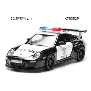 Planet Gates KT5352P Alloy Police Series Car Toy Simulation Vehicles Pull Back Police Fire Fighter Cars Kids Toys