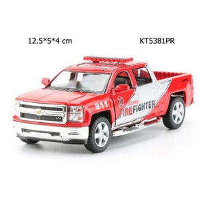 Planet Gates KT5381PR 1 Alloy Police Series Car Toy Simulation Vehicles Pull Back Police Fire Fighter Cars Kids Toys