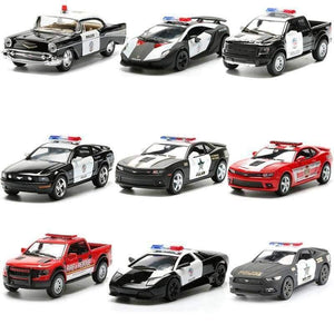 Planet Gates KT5383PR Alloy Police Series Car Toy Simulation Vehicles Pull Back Police Fire Fighter Cars Kids Toys
