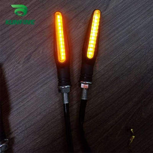Planet Gates KUNFINE 4X Universal flowing water flicker led motorcycle turn signal Indicators Blinkers Flexible Bendable Amber light lamp