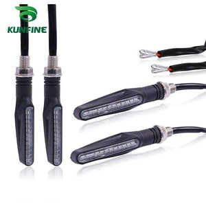 Planet Gates KUNFINE 4X Universal flowing water flicker led motorcycle turn signal Indicators Blinkers Flexible Bendable Amber light lamp