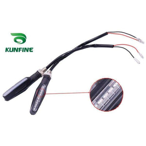 Planet Gates KUNFINE 4X Universal flowing water flicker led motorcycle turn signal Indicators Blinkers Flexible Bendable Amber light lamp