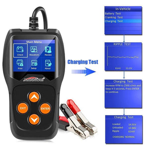Planet Gates KW600 12V Car Battery Tester 100 to 2000CCA 12 Volt Battery tools for the car Quick Cranking Charging Diagnostic
