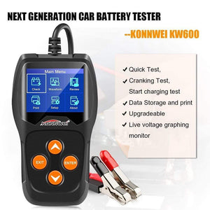 Planet Gates KW600 12V Car Battery Tester 100 to 2000CCA 12 Volt Battery tools for the car Quick Cranking Charging Diagnostic