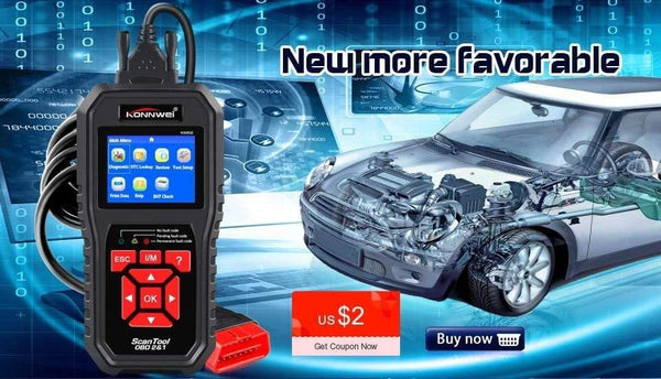 Planet Gates KW850 OBD2 Auto Diagnostic Scanner Universal OBD Car Diagnostic Tool ODB2 Check Engine Automotive Car Code Reader Black