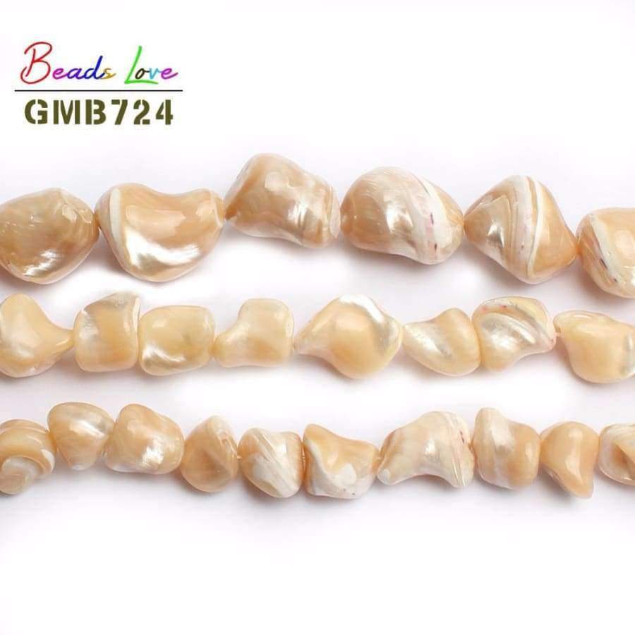 Planet Gates L(13-16mm) Natural  Irregular Mother Of Pearl Beads Shell Beads For Making Jewelry 15inches 7-16mm Women's Bracelet Necklace jewelry