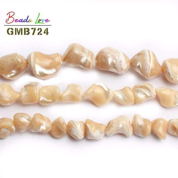 Planet Gates L(13-16mm) Natural  Irregular Mother Of Pearl Beads Shell Beads For Making Jewelry 15inches 7-16mm Women's Bracelet Necklace jewelry