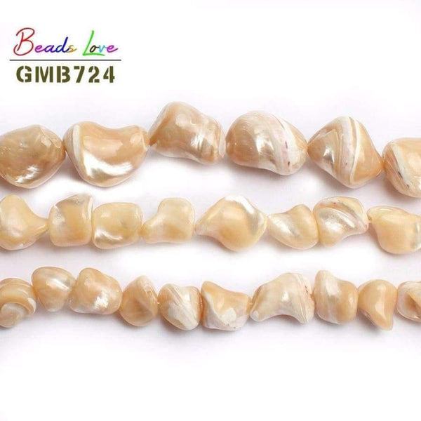 Planet Gates L(13-16mm) Natural  Irregular Mother Of Pearl Beads Shell Beads For Making Jewelry 15inches 7-16mm Women's Bracelet Necklace jewelry