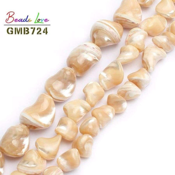 Planet Gates L(13-16mm) Natural  Irregular Mother Of Pearl Beads Shell Beads For Making Jewelry 15inches 7-16mm Women's Bracelet Necklace jewelry