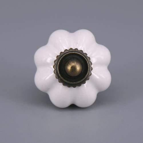 1x Hot selling Pumpkins Knobs Ceramic Kitchen Cupboard Cabinet Wardrobe Baby Children Room Pull Drawer 33mm Porcelain Handle