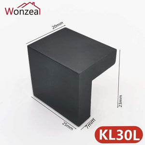 Aluminum Modern Black Cabinet Handle Furniture Hardware Kitchen Door Single Knobs Cupboard Wardrobe Drawer Pulls