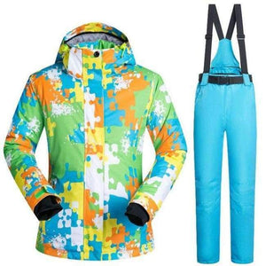 Planet Gates L And Blue / S Winter  Womens Ski Jackets And Pants Waterproof Thermal Snow Snowboard Cross Country Jackets Skiing And Snowboarding Suits