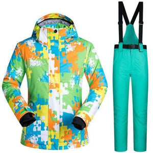 Planet Gates L And Mint Green / S Winter  Womens Ski Jackets And Pants Waterproof Thermal Snow Snowboard Cross Country Jackets Skiing And Snowboarding Suits