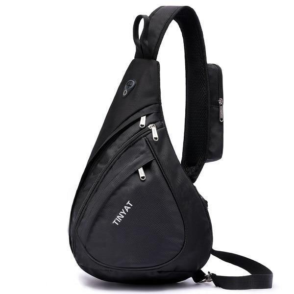 Planet Gates Men Bag Men Shoulder Sling Bag pack USB Waterproof Messenger Crossbody Bag Black Travel women chest bag for ipad T509