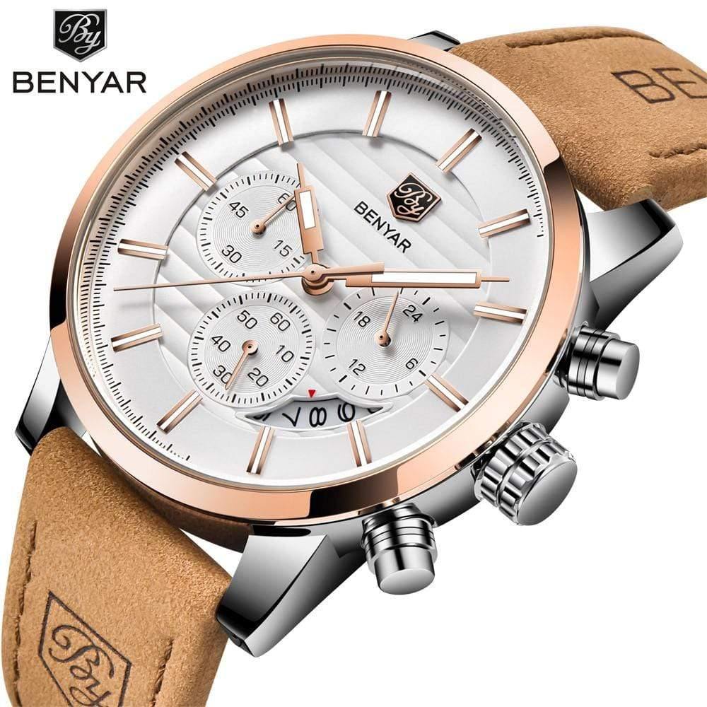 Planet Gates L Black Gold Black Men Watches Top Brand Luxury Business Waterproof Sport Chronograph Quartz Brown Gold Male Clock Relogio Masculino 2019