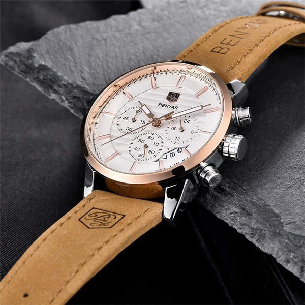 Planet Gates L Black Gold Black Men Watches Top Brand Luxury Business Waterproof Sport Chronograph Quartz Brown Gold Male Clock Relogio Masculino 2019
