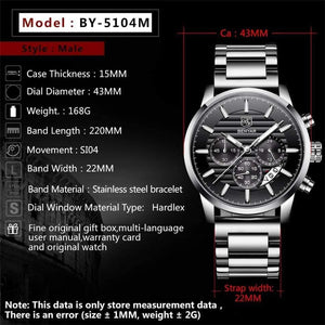 Planet Gates L Black Gold Black Men Watches Top Brand Luxury Business Waterproof Sport Chronograph Quartz Brown Gold Male Clock Relogio Masculino 2019