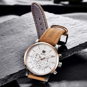 Planet Gates L Black Gold Black Men Watches Top Brand Luxury Business Waterproof Sport Chronograph Quartz Brown Gold Male Clock Relogio Masculino 2019