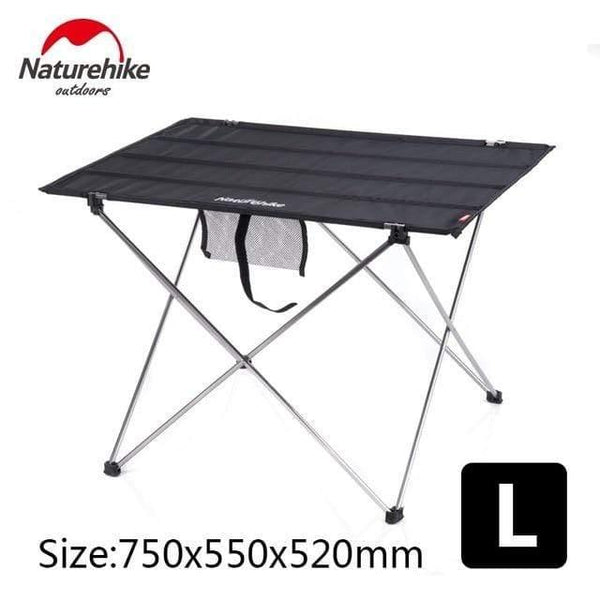Planet Gates L Black Outdoor Folding Table Ultra-light Aluminum Alloy Structure Portable Camping Foldable Picnic Table