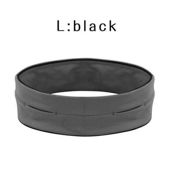 Planet Gates L Black Running Bag Men Women Waist Phone Holder Belt Elastic Pack Belt Hiding Anti-thief Sport Accessories Fitness Gear