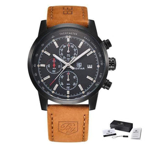 Planet Gates L Brown black black Chronograph Sport Mens Watches Top Brand Luxury Quartz Watch Reloj Hombre saat Clock Male hour relogio Masculino